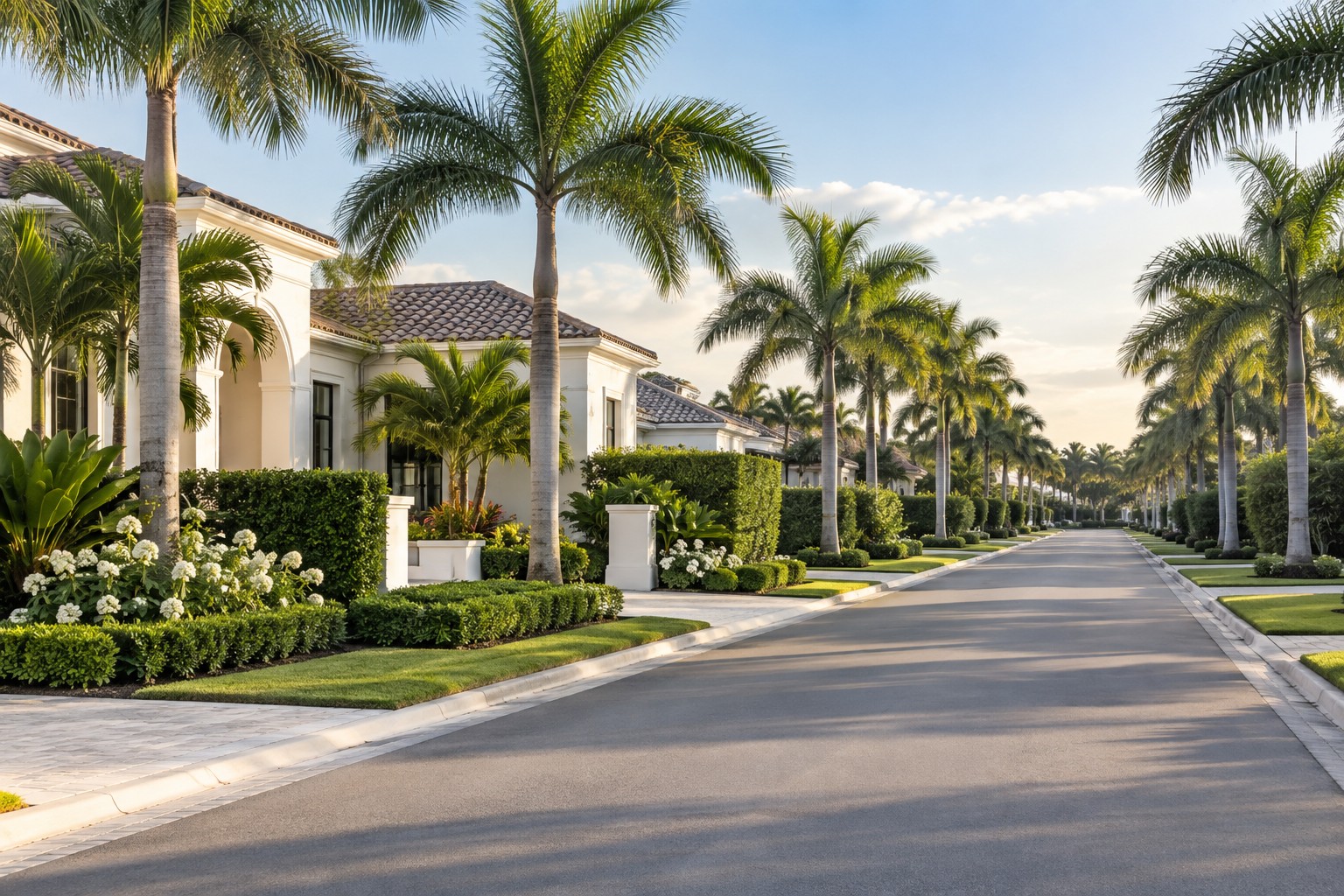 A Naples, Florida residential street, illustrative